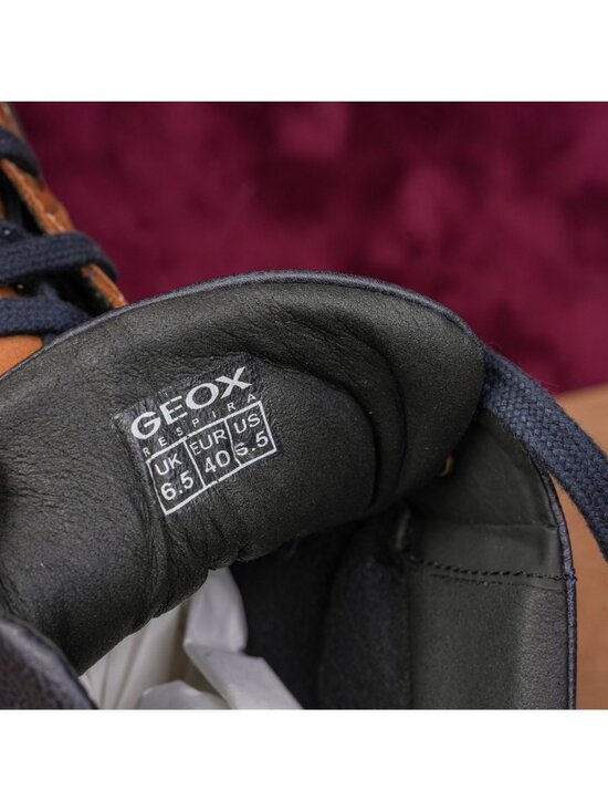 Geox Men Riddock Waterproof Italian Brown Leather Lace-up Zip Ankle Boots sz 6.5 main image 4
